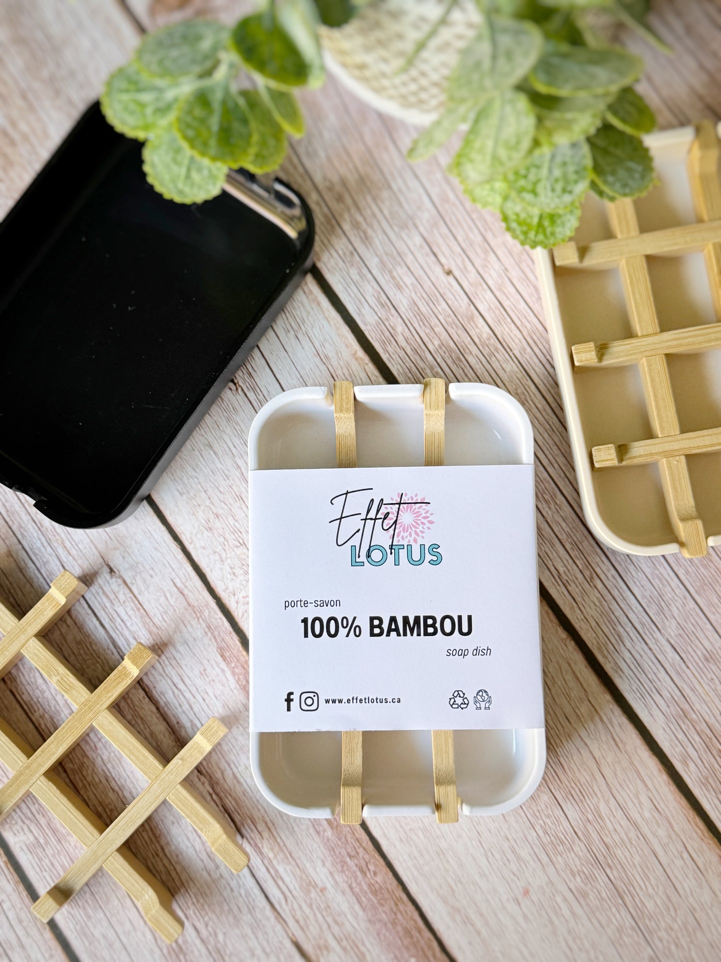 Porte-savon en bambou