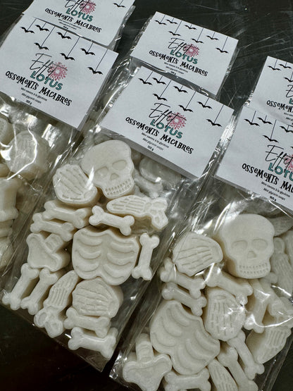 Minis savons à la glycérine - Ossements macabres