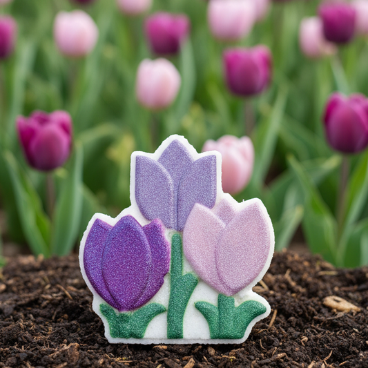 Bombe de bain TRIO TULIPES (mauve et lilas)