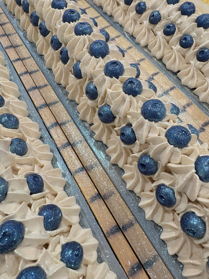 Détails des bleuets en savon fabriqués à la main