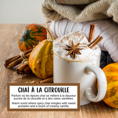 Description de la fragrance du savon exfoliant chaï à la citrouille