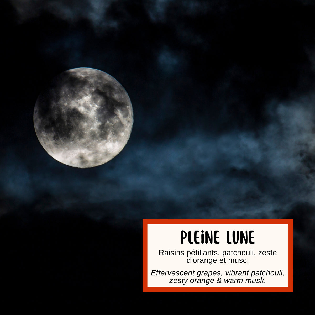 Description de la fragrance du savon pleine lune fait par Effet Lotus