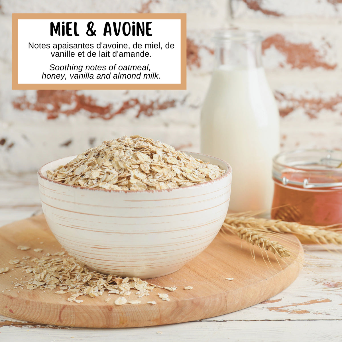 Description de la fragrance du savon naturel miel et avoine d'Effet Lotus