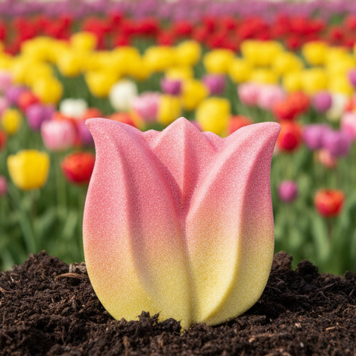 Bombe de bain TULIPE (jaune & corail)