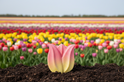 Bombe de bain TULIPE (jaune & corail)