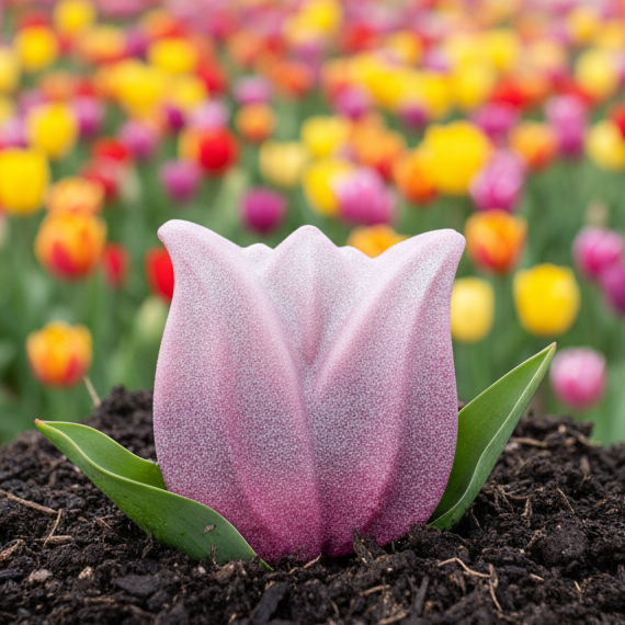 Bombe de bain TULIPE (mauve & blanche)