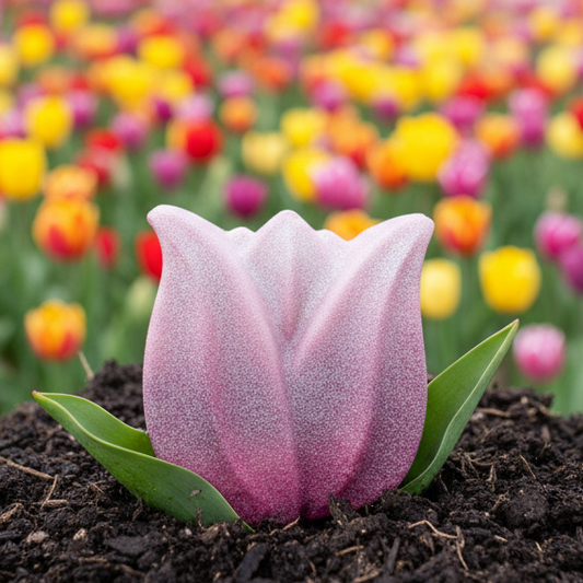 Bombe de bain TULIPE mauve & blanche