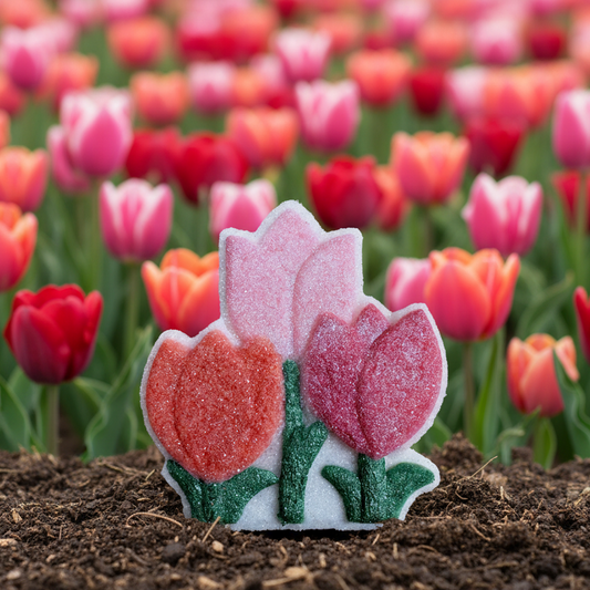 Bombe de bain TRIO TULIPES (rose et corail)