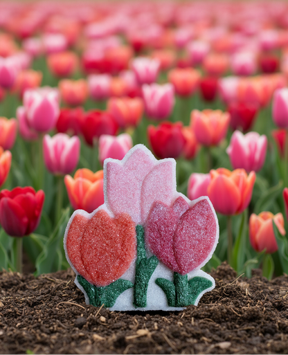 Bombe de bain TRIO TULIPES (rose et corail)