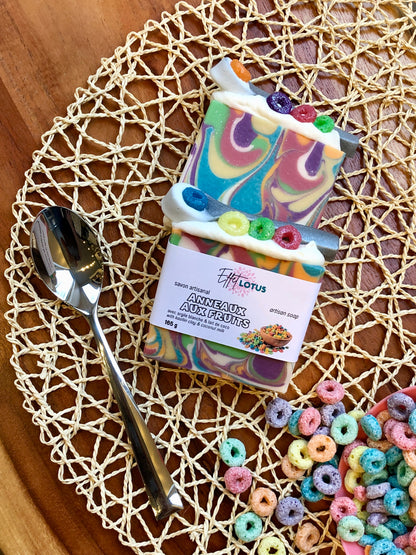 Savon frootloops de la savonnerie Effet Lotus, fait main au Québec