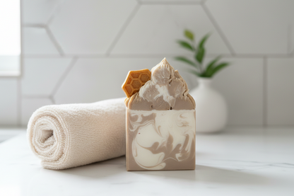 Savon Miel et avoine enrichi d’avoine colloïdale, fabriqué par Effet Lotus