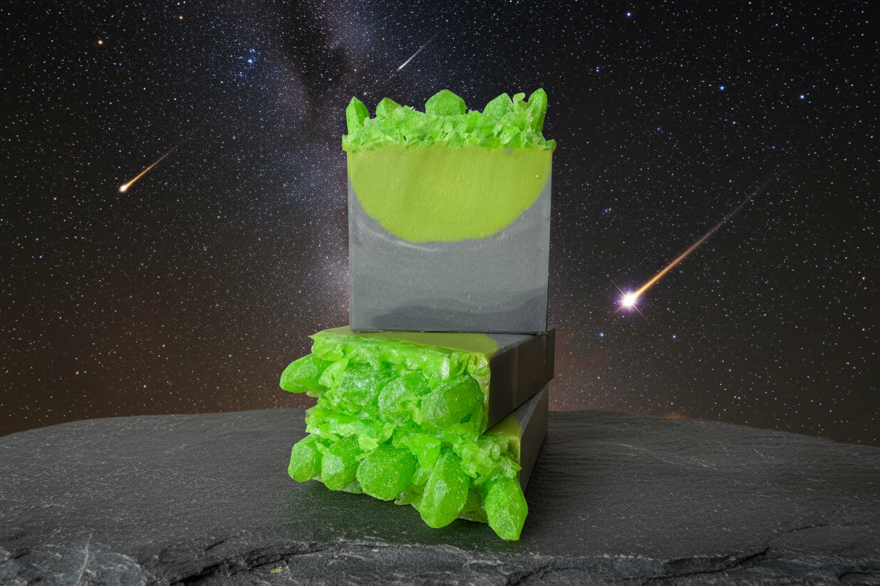 Savon météorite de kryptonite pour les amateurs de Superman et qui s'offre bien en cadeau geek et original.